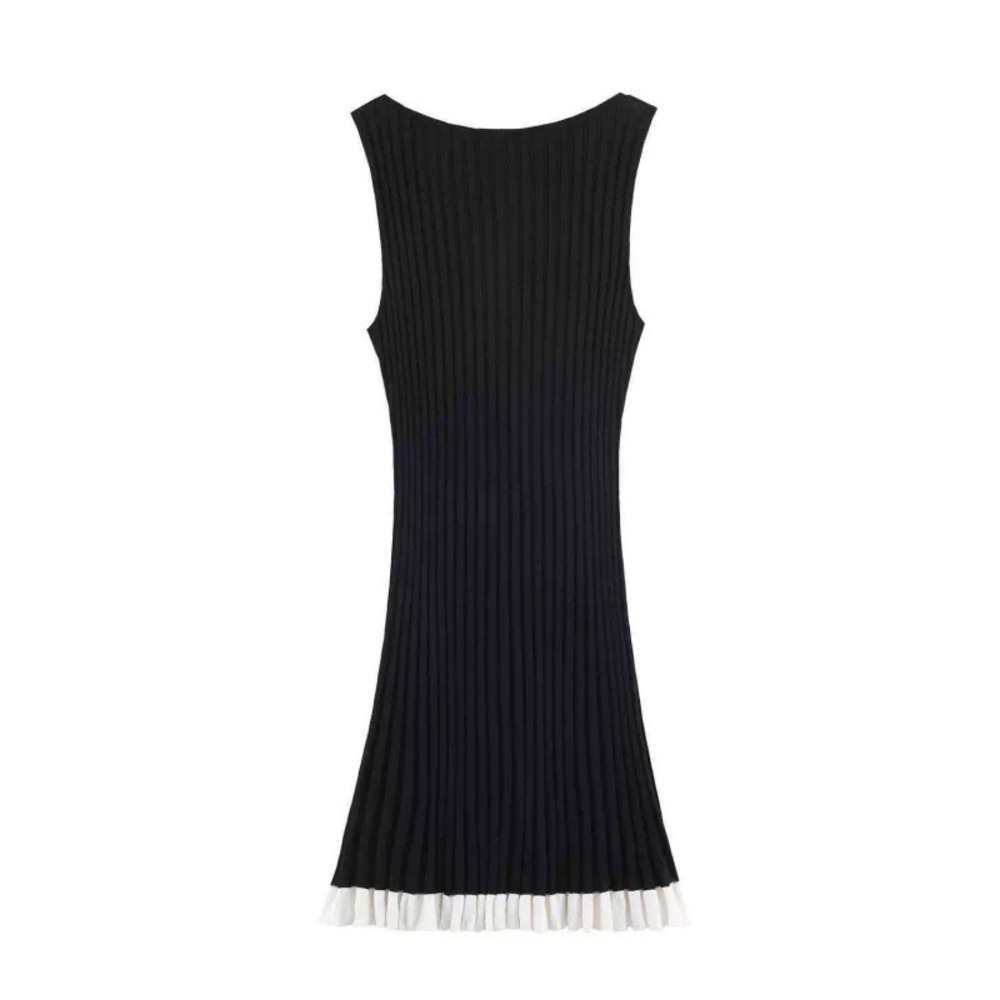 ZARA Versatile Summer Ribbed Knit Slim Fit Dress